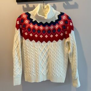 LOFT Fair Isle Turtleneck Sweater